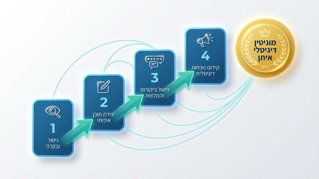 נוצר על ידי מודל בינה מלאכותית Gemini Pro גרף צמיחה דיגיטלי המציג עלייה בנתונים